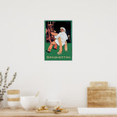 Spaghettini Pasta-Man en -machine, bewerken tekst Poster (Keuken)