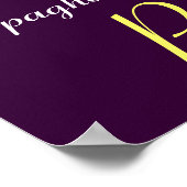 SPAGHETTIPARTY, ITALIAANSE KEUKEN ,paars Poster (Hoek)