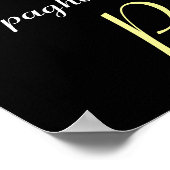 SPAGHETTIPARTY, ITALIAANSE KEUKEN ,rood zwart wit Poster (Hoek)