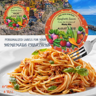 Spaghettisaus Classic Ronde Sticker