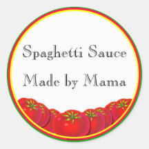 Spaghettisaus  Inblikken Label Sticker