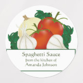 Spaghettisaus Ingrediënten Inblikken Etiket Labels (Design 2)