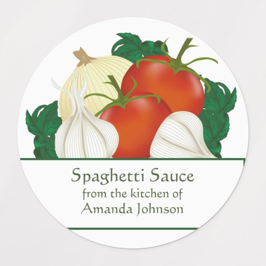 Spaghettisaus Ingrediënten Inblikken Etiket Labels (Design 1)