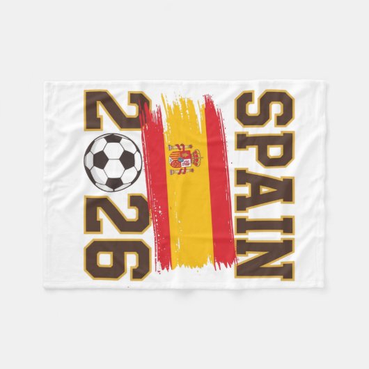 Spain 2026 Soccer Design Fleece Deken (Voorkant (Horizontaal))