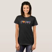 Spain And Iceland Icelandic Flag Flags T-shirt (Voorkant volledig)