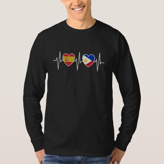 Spain And Philippines Philippine Flag Flags T-shirt (Voorkant)