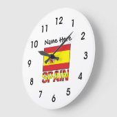 Spain and Spanish Flag with Your Name Grote Klok (Hoek)