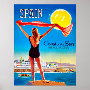 Spain, Coast of the sun Malaga Poster