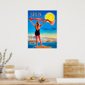 Spain, Coast of the sun Malaga Poster (Keuken)