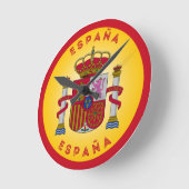Spain Coat of Arms Circle Shape Ronde Klok (Hoek)