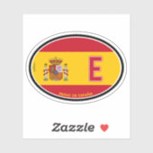 SPAIN Espana Spanish Vehicle ID Flag Sticker (Vel)