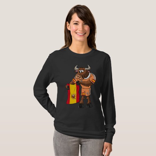 Spain fan bull t-shirt (Voorkant volledig)