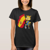 Spain Fan Cat T-shirt (Voorkant)