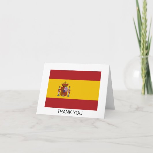 Spain Flag Bedankkaart (Voorkant)