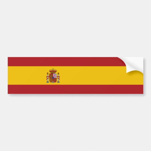 Spain Flag Bumpersticker (Voorkant)