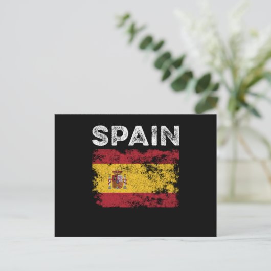 Spain Flag Distressed - Spanish Flag Briefkaart (Staand voorkant)