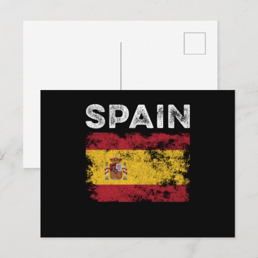 Spain Flag Distressed - Spanish Flag Briefkaart (Voorkant / Achterkant)