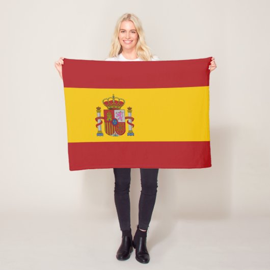 Spain Flag Fleece Deken (In situ)