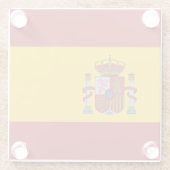 Spain Flag Glazen Onderzetter (Achterkant)