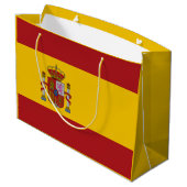 Spain Flag Groot Cadeauzakje (Achterkant Gekanteld)