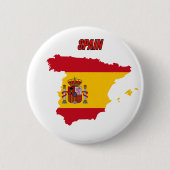spain flag ronde button 5,7 cm (Voorkant)