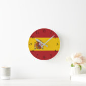 Spain Flag Ronde Klok (Huis)