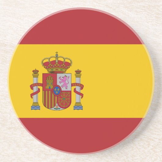 Spain Flag Zandsteen Onderzetter (Voorkant)