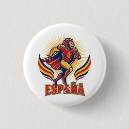 Spain Football Lion Hero National Pride Action Art Ronde Button 3,2 Cm