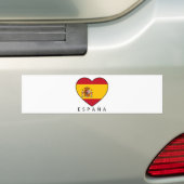 Spain Heart with black ESPANA Bumpersticker (Op auto)