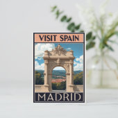 Spain Madrid Archway Art Briefkaart (Staand voorkant)