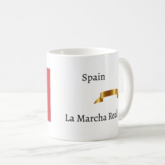 Spain Mug With Flag and Name of Anthem Koffiemok (Voorkant rechts)