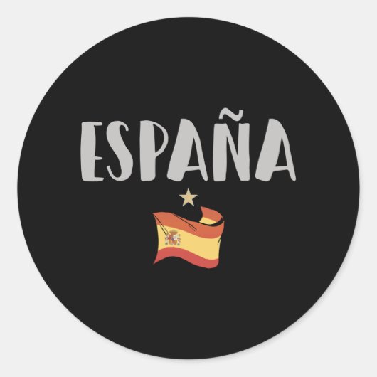 Spain Soccer FC Ronde Sticker (Voorkant)