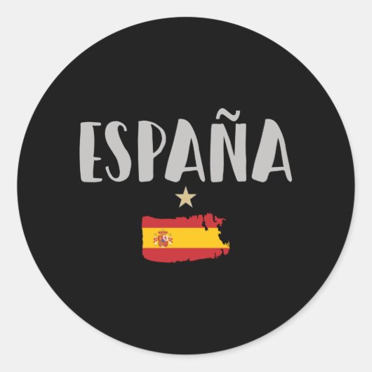 Spain Soccer FC Ronde Sticker (Voorkant)