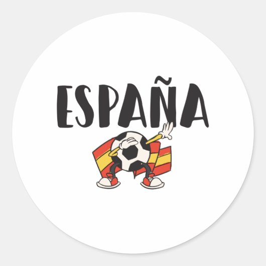 Spain Soccer FC Ronde Sticker (Voorkant)