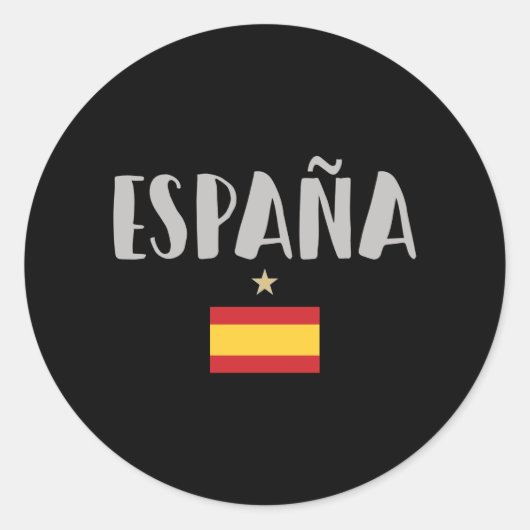 Spain Soccer FC Ronde Sticker (Voorkant)