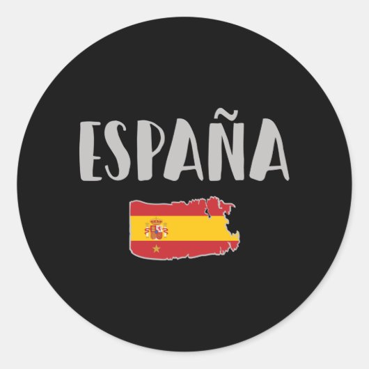 Spain Soccer FC Ronde Sticker (Voorkant)