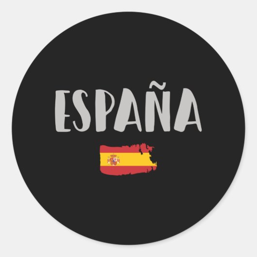 Spain Soccer FC Ronde Sticker (Voorkant)