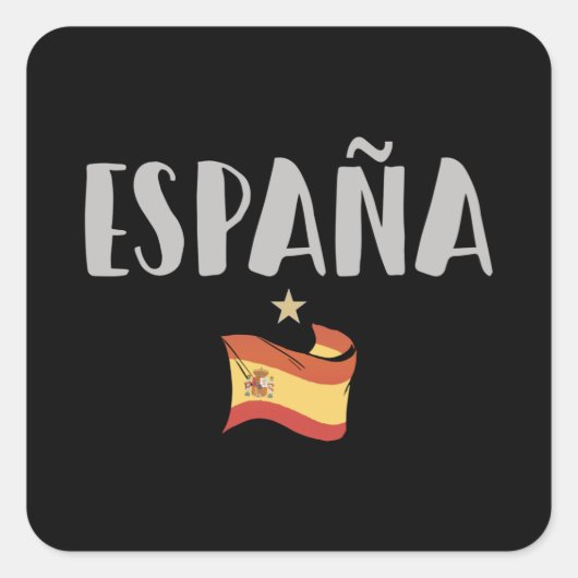 Spain Soccer FC Vierkante Sticker (Voorkant)