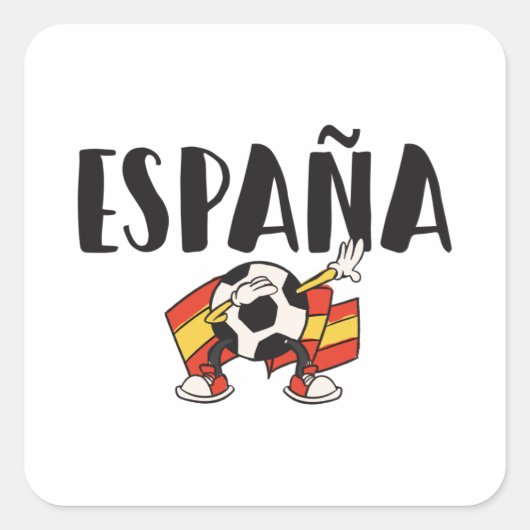 Spain Soccer FC Vierkante Sticker (Voorkant)