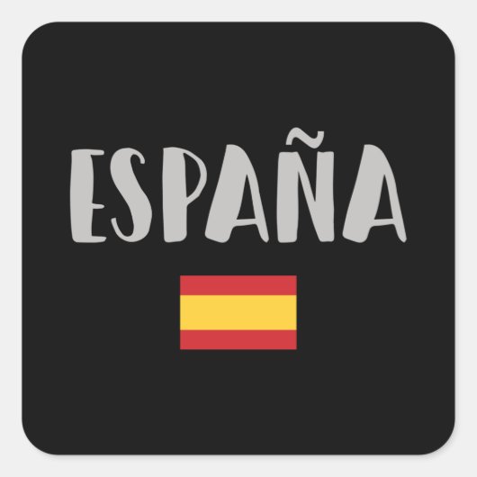 Spain Soccer FC Vierkante Sticker (Voorkant)