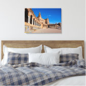 Spain square, Sevilla Canvas Afdruk (Insitu (Slaapkamer))