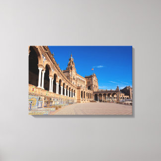 Spain square, Sevilla Canvas Afdruk