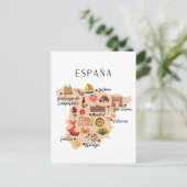 Spain travel map briefkaart (Staand voorkant)