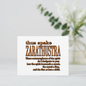 Spake Zarathustra Briefkaart (Staand voorkant)