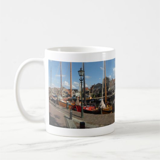 Spakenburg Harbour Panoramische Coffee Mok (Links)