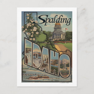 Spalding, Idaho - Grote Letter-scènes Briefkaart