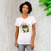 Spam in een envelop met groene monster vrouwen t-s t-shirt