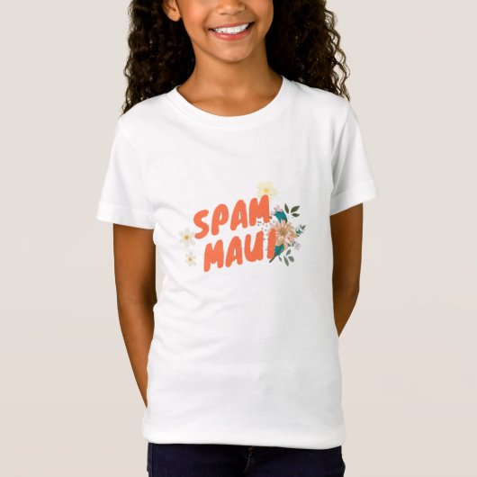Spam Maui met bloemen | Musubi Maui T-shirt (Voorkant)