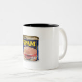 Spam-Mok Tweekleurige Koffiemok (Voorkant rechts)