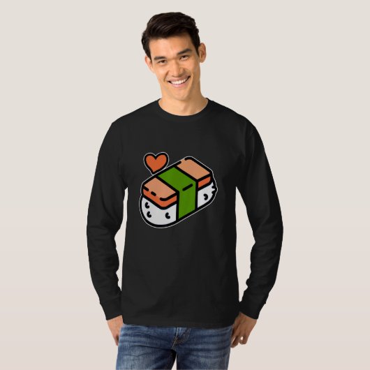 Spam Musubi Food Instruction Diagram Japans Hawa T-shirt (Voorkant volledig)